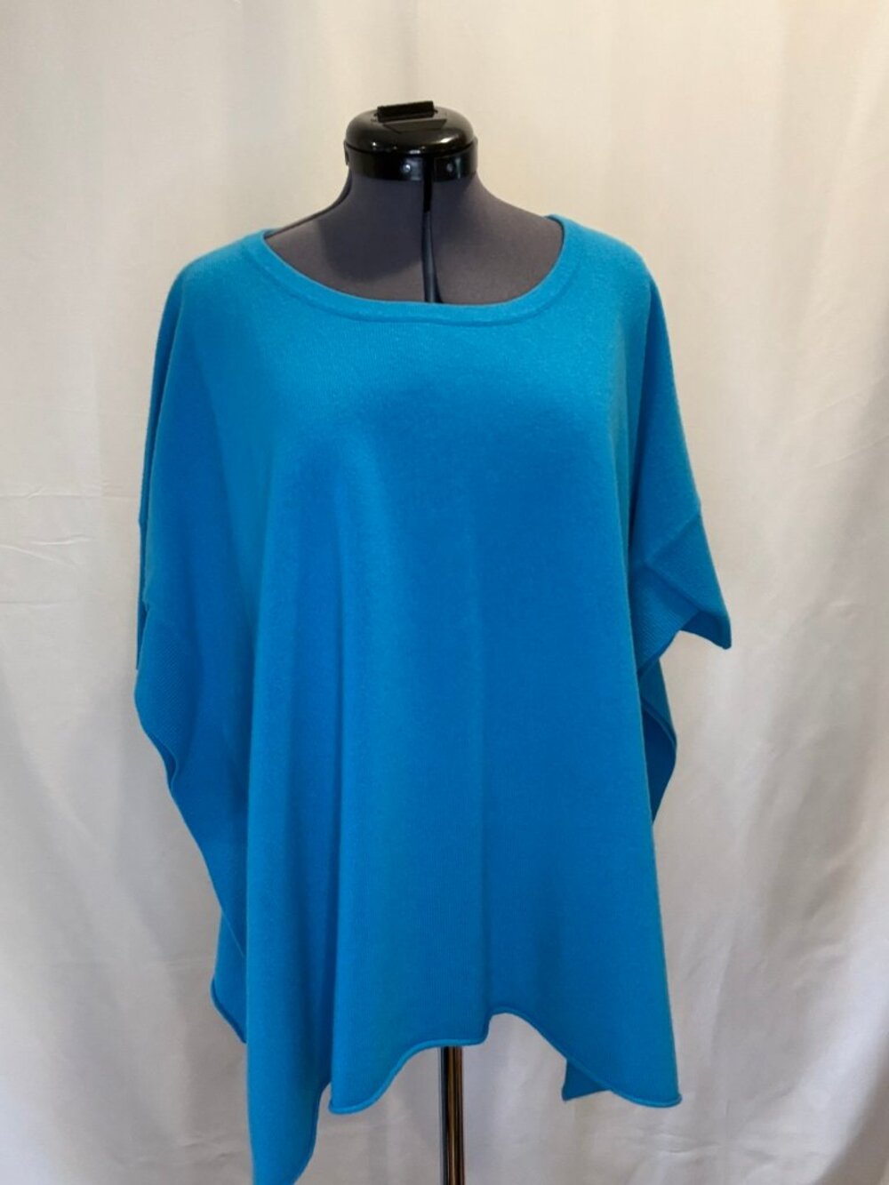 Neiman Marcus turquoise cashmere cape